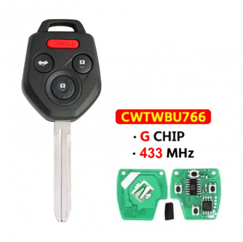 4-Button Remote Head Key 433Mhz G Chip CWTWBU766 for 2012 - 2019 Subaru