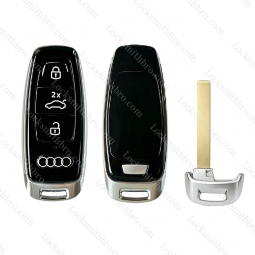 Audi 3Button Smart Key shell with logo