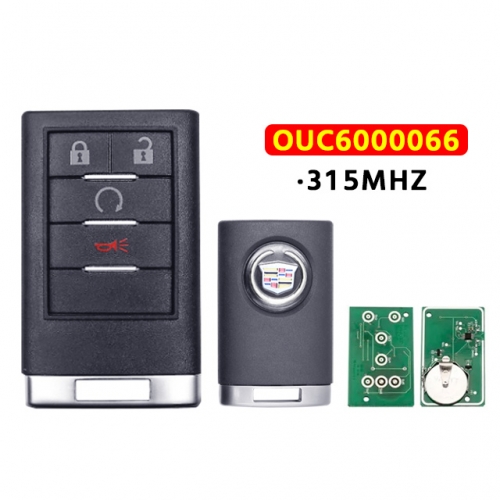 6Buttons 315Mhz Smart Remote Key For OUC6000066 Keyless Fob For Cadilac Escalade ESV EXT 2007-2014 Car Entry Key Fob