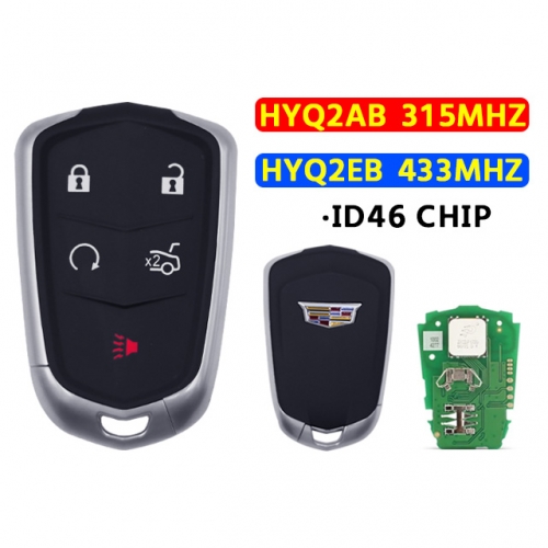HYQ2AB/HYQ2EB For Cadilac Key 315/433Mhz ID46chip Remote Key Car for Cadilac ATS CTS SRX XTS Escalade 2014 2015 2016 2017 Car Keys