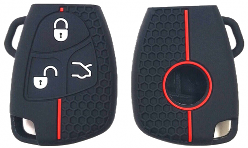 3 Button Silicone key case for Benz