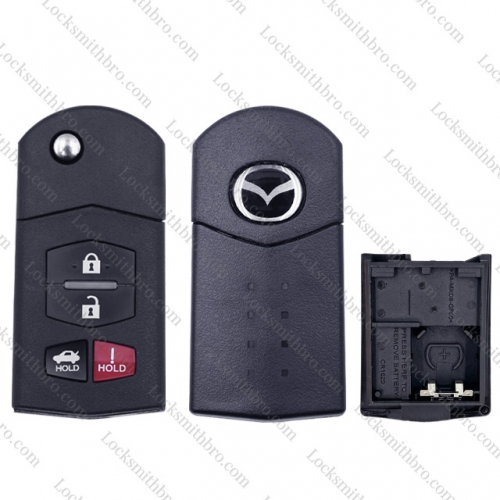 4 Buttons Flip remote Key Shell with logo