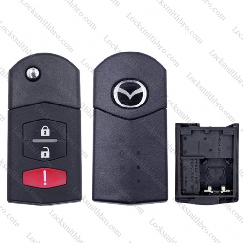 3 Buttons Flip remote Key Shell with logo