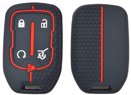 5Button Silicone key case for Chevrolet