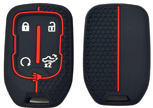5Button Silicone key case for Chevrolet