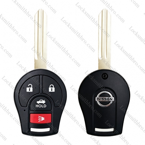 LockSmithbro 4 Button With Logo Nissa March Key Shell Case