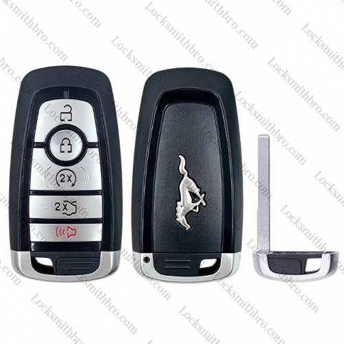 Ford Mustang 5 button smart key shell with blade