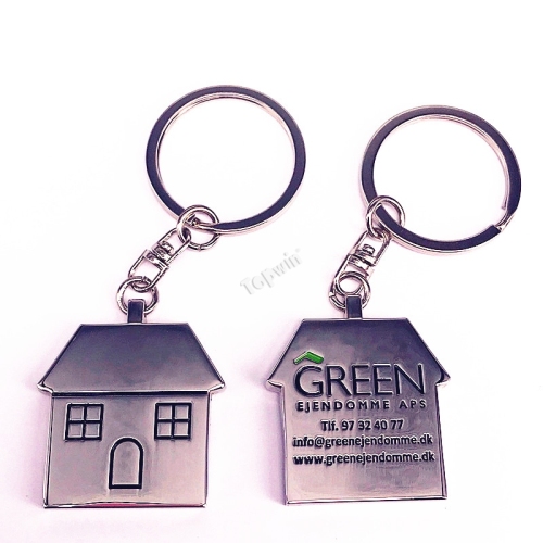 Custom Made Double Sided Metal House Key Ring Holder