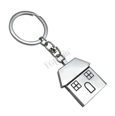 House Shaped Metal Key Ring