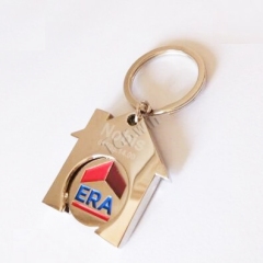 Super Customized Metal House Trolley Coin Key Hangers for Real Estate Company