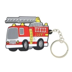 Truck Train Car Shaped PVC Key Ring Holders