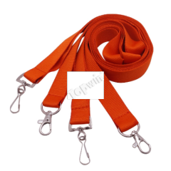 Custom Logo Printed Orange Lanyard Factory