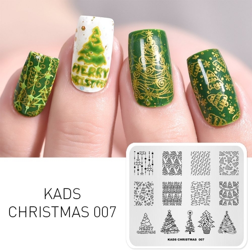 CHRISTMAS 007 Nail Stamping Plate Christmas Tree