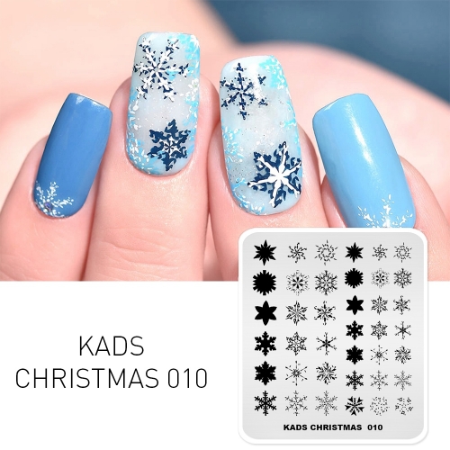 CHRISTMAS 010 Nail Stamping Plate Christmas Snowflake