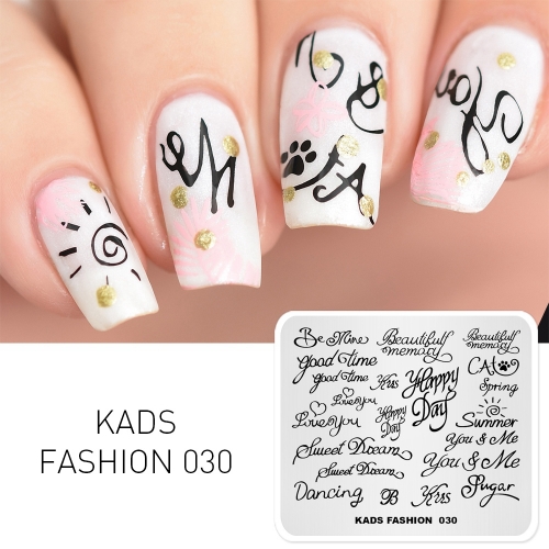 FASHION 030 Nail Stamping Plate Alphabet