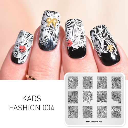 FASHION 004 Nail Stamping Plate Hair