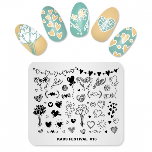 FESTIVAL 010 Nail Stamping Plate Festival Valentine's Day & Love