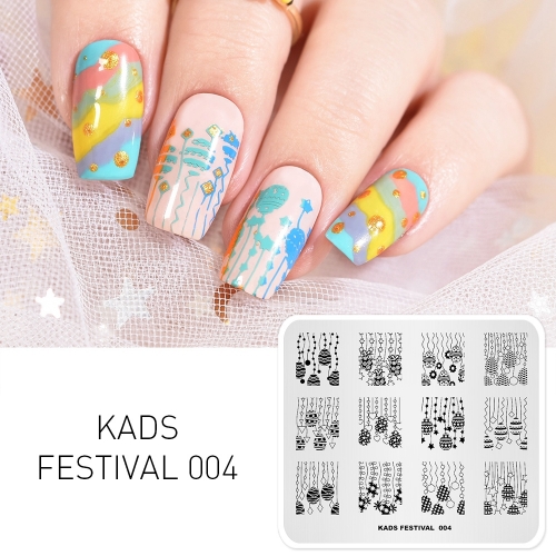 FESTIVAL 004 Nail Stamping Plate Festival Easter & Egg