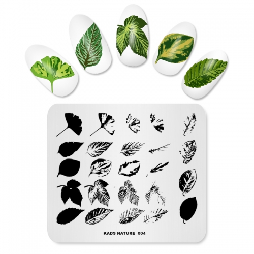 NATURE 004 Nail Stamping Plate Nature Leaf