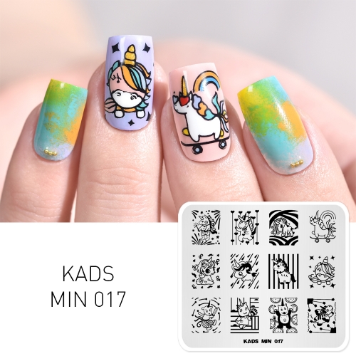 MIN 017 Nail Stamping Plate Unicorn