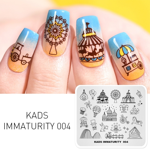 IMMATURITY 004 Nail Stamping Plate Amusement Park & Circus