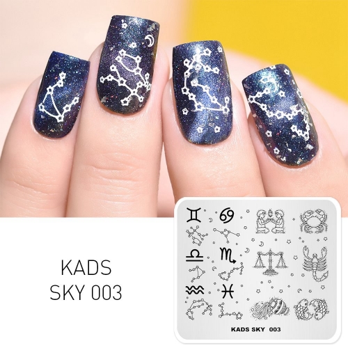 SKY 003 Nail Stamping Plate Sky Constellation