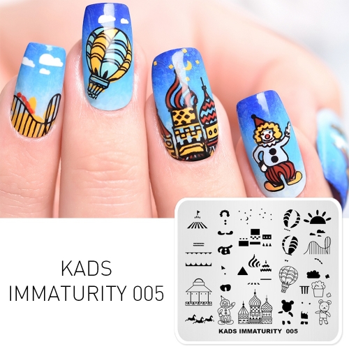 IMMATURITY 005 Nail Stamping Plate Amusement Park & Circus