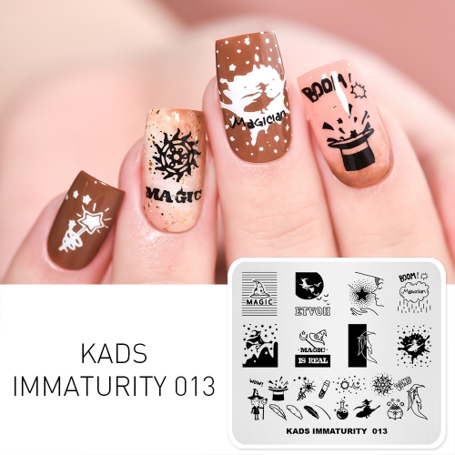 IMMATURITY 013 Nail Stamping Plate Magic & Witch