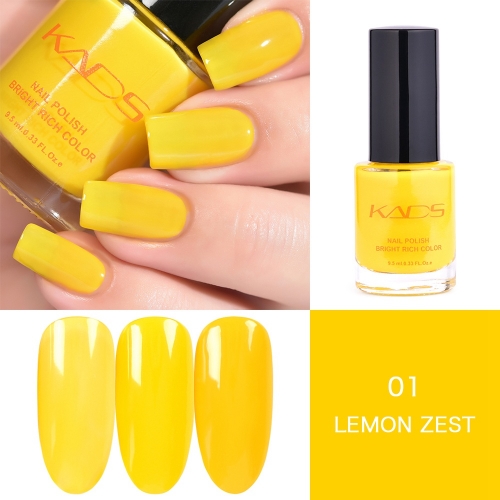 Lemon Zest Jelly Nail Polish 9.5ml Lemon Yellow