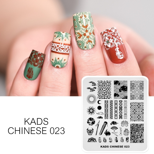 CHINESE 023 Nail Stamping Plate Chinese Style Classical Pattern