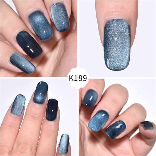 Meteorite Wide Cat Eye Gel Nail Polish Oxford Blue