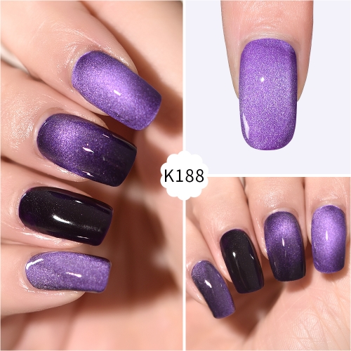 Meteorite Wide Cat Eye Gel Nail Polish Purple Rain