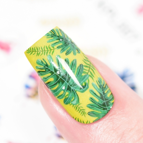 Water Transfer Nail Sticker Flamingo & Jungle wonderland