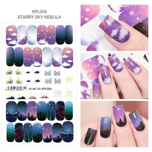 Water Transfer Nail Sticker Starry Sky & Nebula