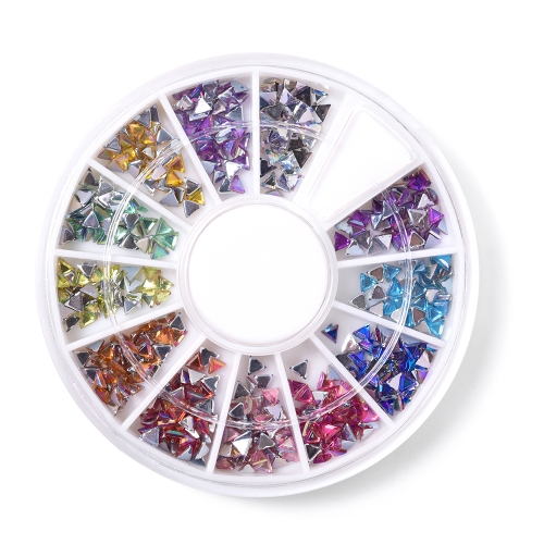 Triangle Nail Rhinestone 600Pcs/Box 12 Colors 200007