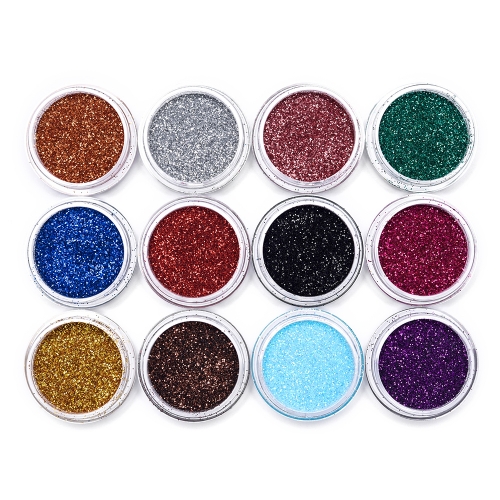 Laser Glitter Nail Powder Set 12Pcs 200028