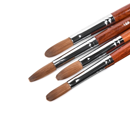 Kolinsky Sable Red Wood Round Flat Brush Set 430042