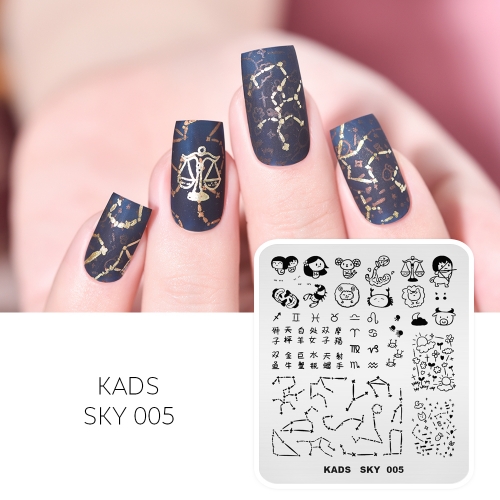 SKY 005 Nail Stamping Plate Constellation