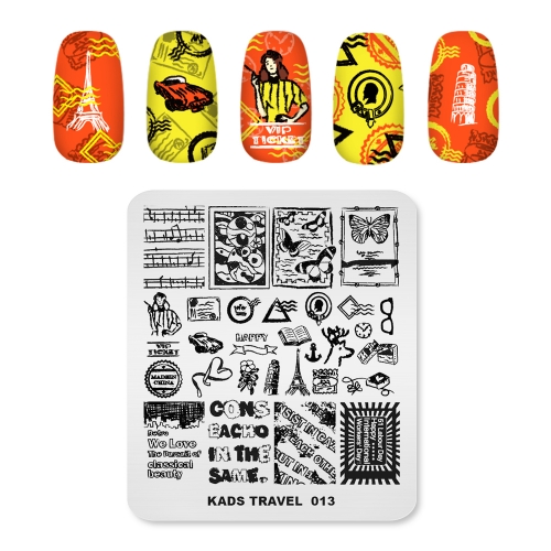 TRAVEL 013 Nail Stamping Plate European Style