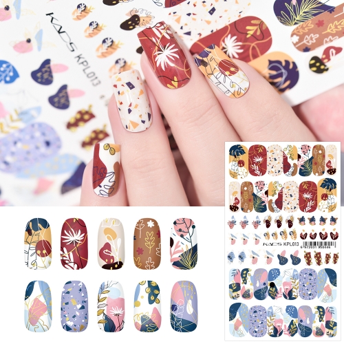 Water Transfer Nail Sticker Irregular Patterns & Flowers