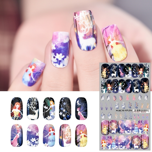 Water Transfer Nail Sticker Night Elf & Elk