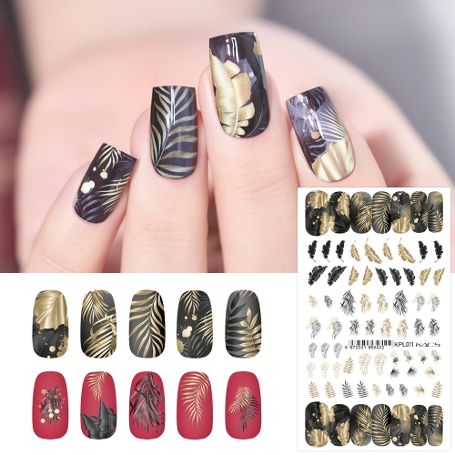 Water Transfer Nail Sticker Ropical Palm Leaves & Hawaiian Coconut Leaves