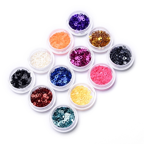 Ring Sequin Nail Powder Set 12Pcs 200058