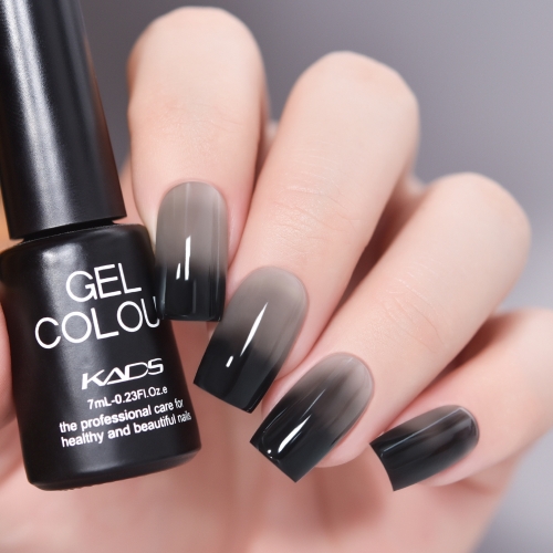 Thermal Gel Nail Polish Black & Grey