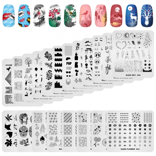 Nail Stamp Plates Kit 20Pcs