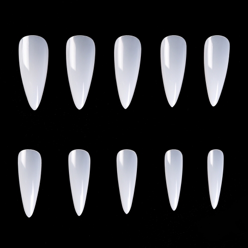 No Crease Short Stiletto Nail Tips 500014