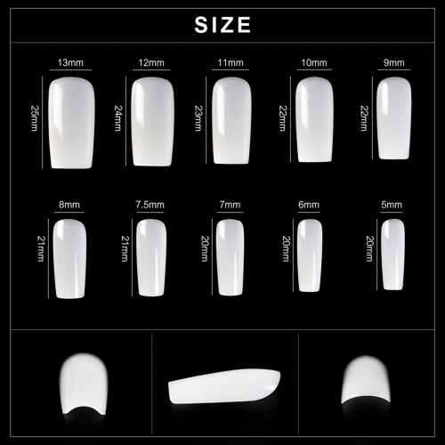 No Crease Square Nail Tips 500015