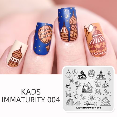 IMMATURITY 004 Nail Stamping Plate Amusement Park & Circus