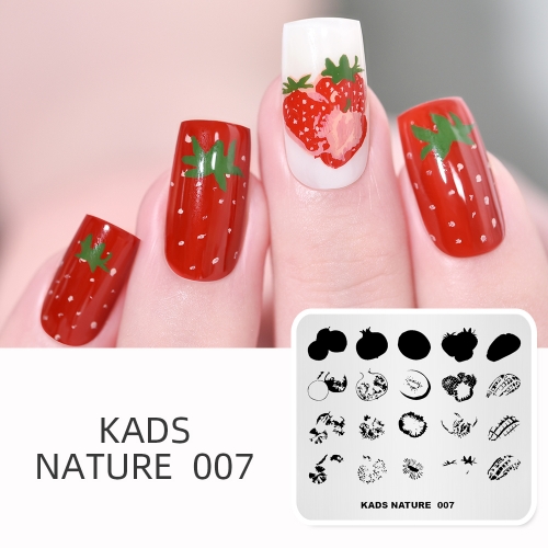 NATURE 007 Nail Stamping Plate Nature Fruit