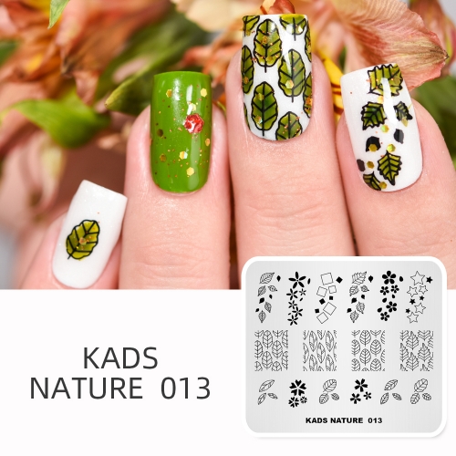 NATURE 013 Nail Stamping Plate Nature Leaf